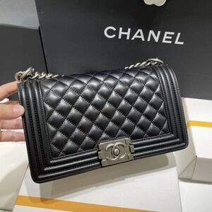 Chanel Boy Medium in Quilted Lambskin